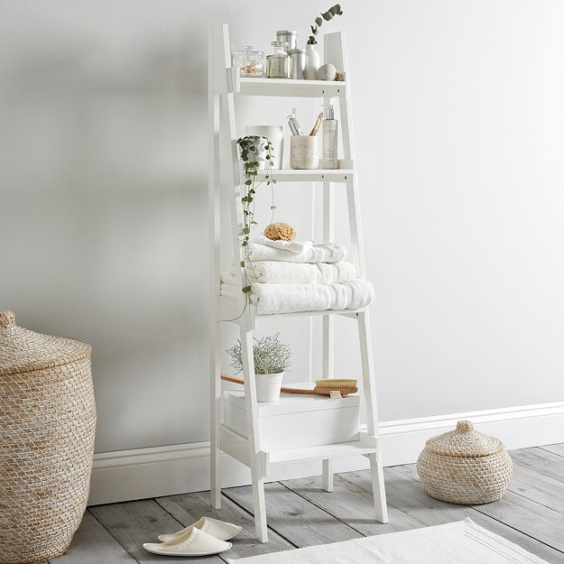 Bathroom Lacquer Ladder Shelf