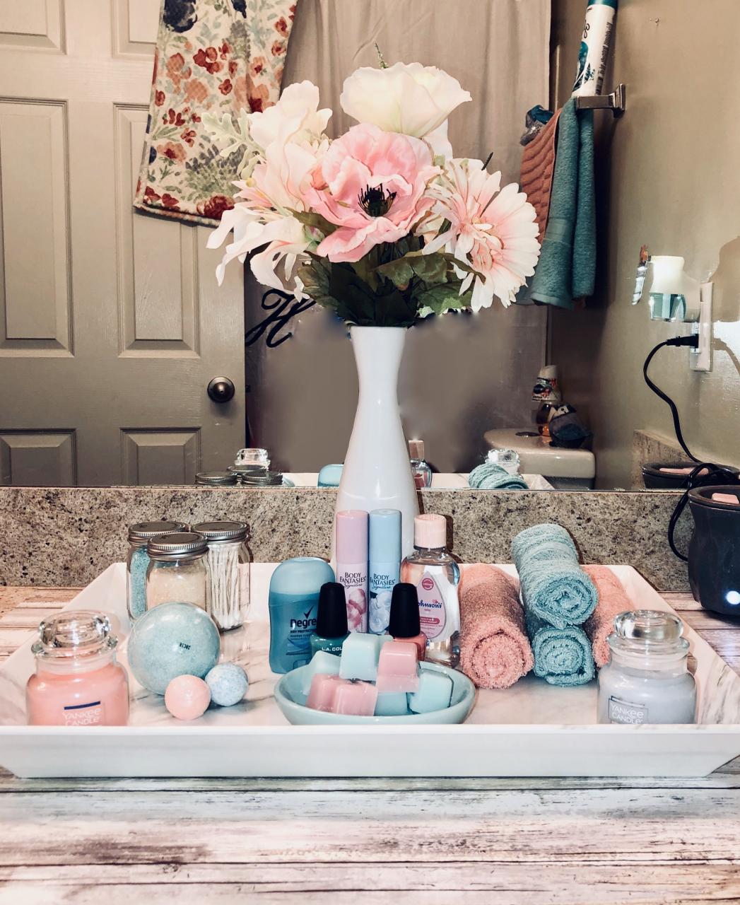 Pink And Blue Bathroom Accessories
