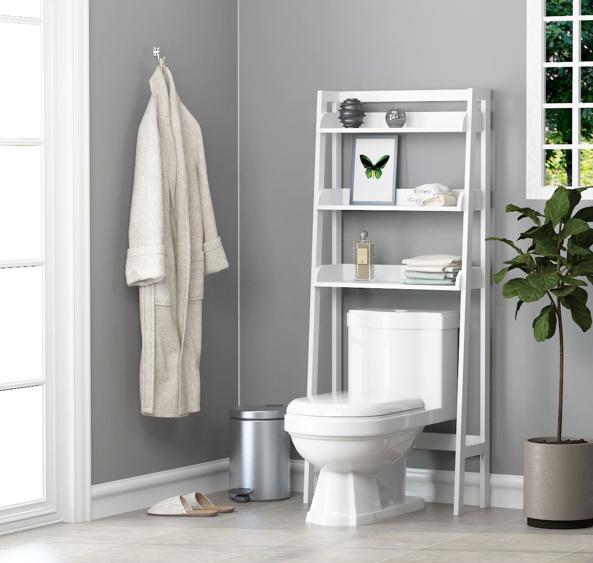 3-shelf Bathroom Organizer over the Toilet