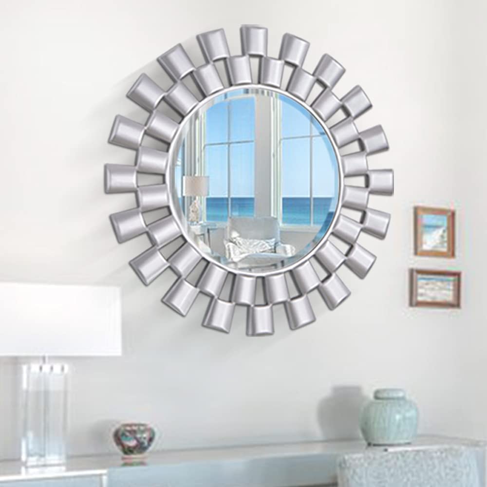 Large Silver Bathroom Mirror