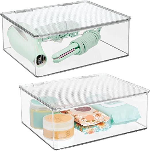Plastic Bathroom Storage Box With Lid