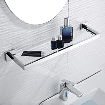 Bathroom Vanity Glass Shelves