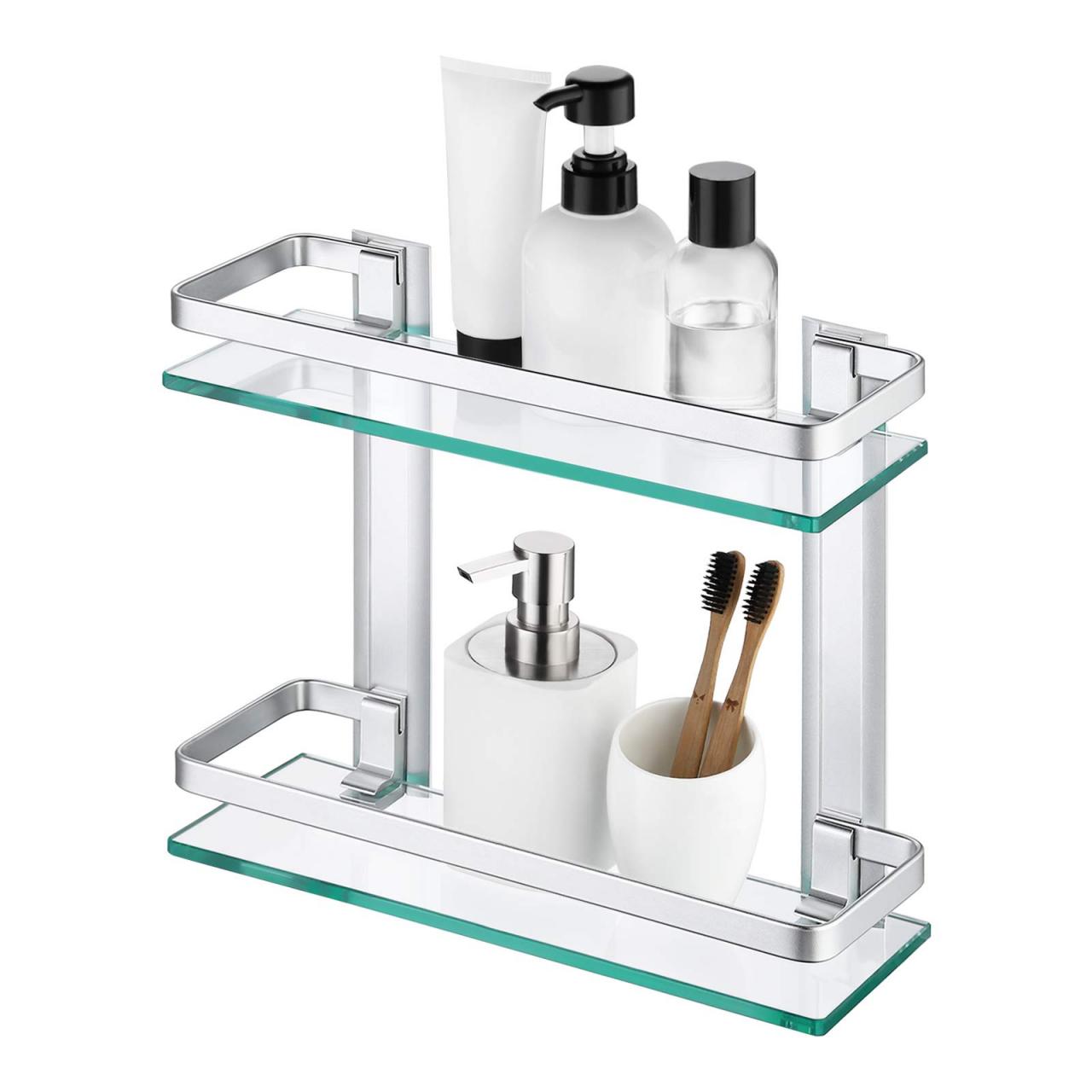 Bathroom Glass Shelf Height