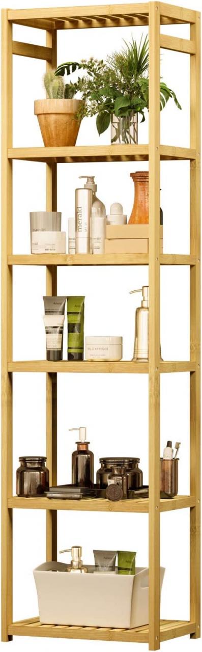 Narrow Bamboo Bathroom Shelf