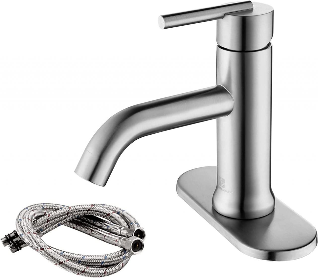 Brushed Stainless Steel Bathroom Faucets