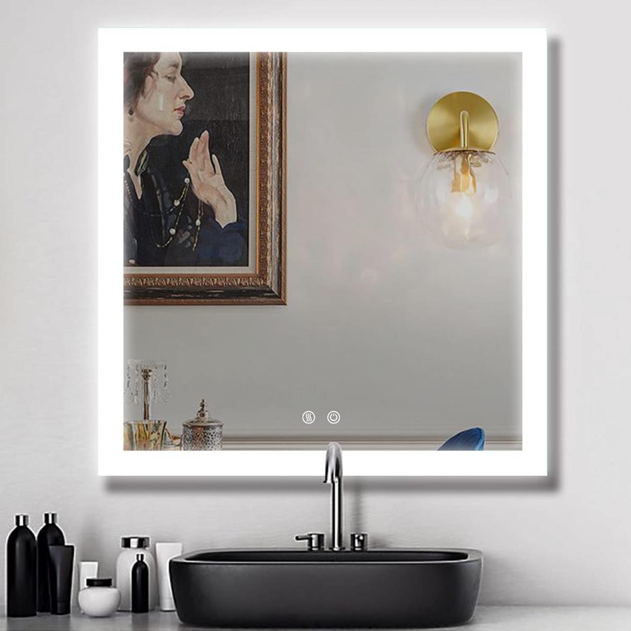 Bathroom Mirror Lighted Frame