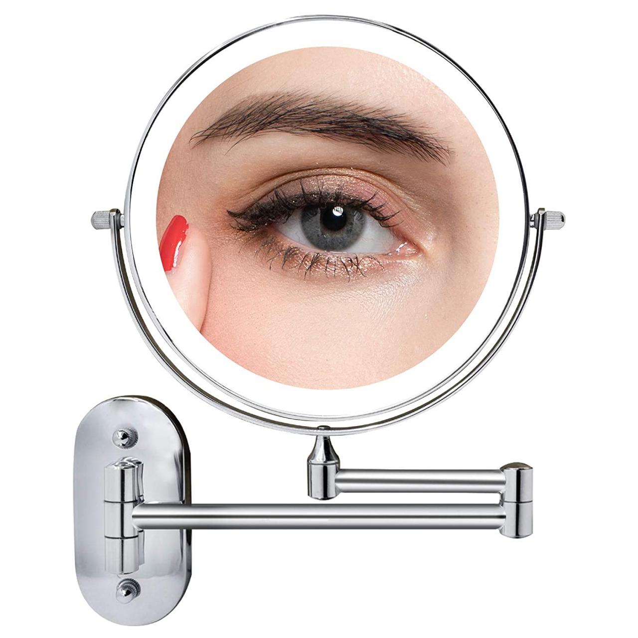 Bathroom Mirror Magnifying 10x Lighted Wall Mount