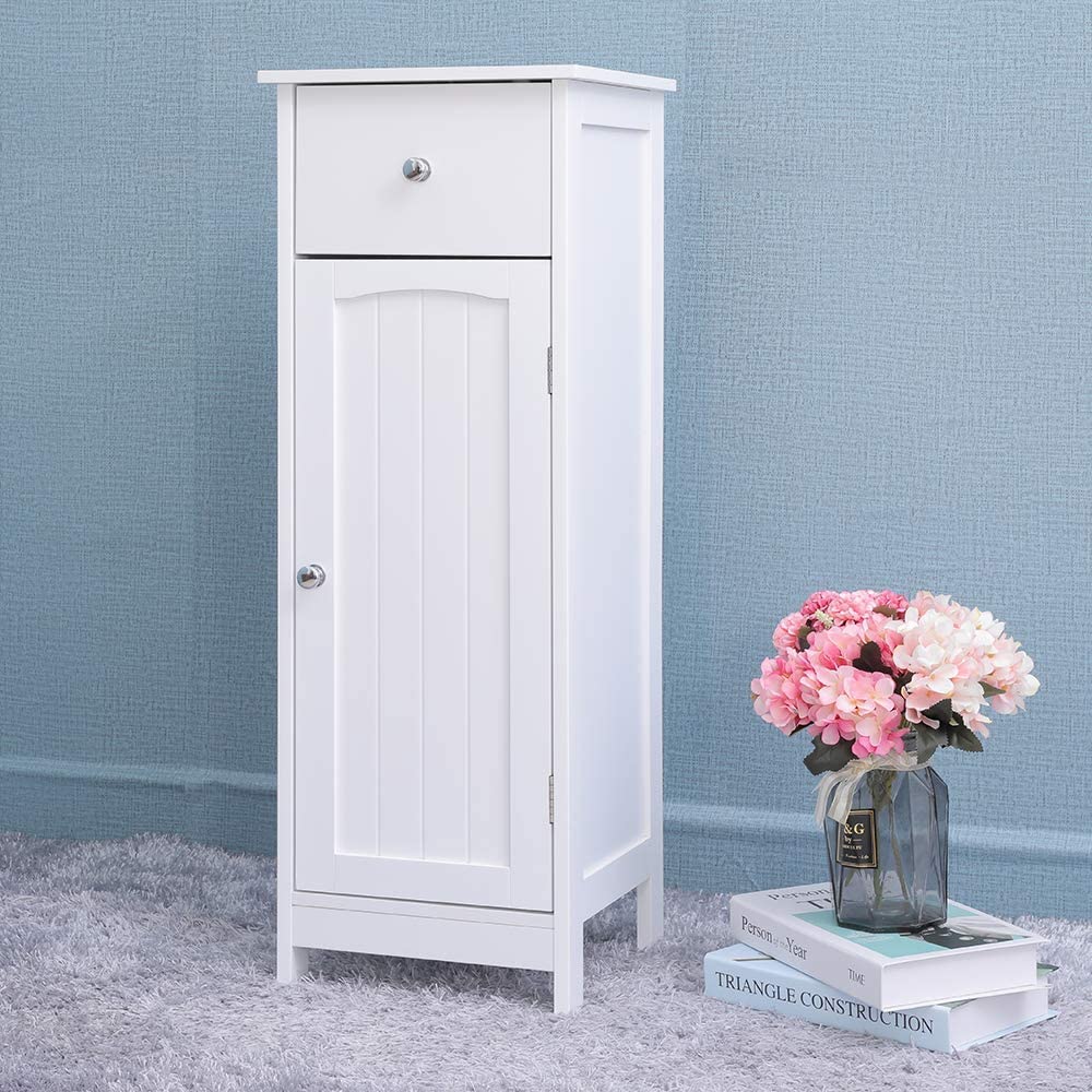 Small White Freestanding Bathroom Cabinet