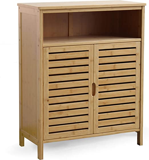 Natural Wood Bathroom Storage Cabinets