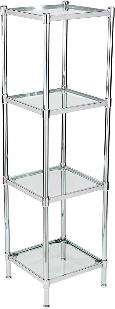 Chrome Freestanding Bathroom Storage