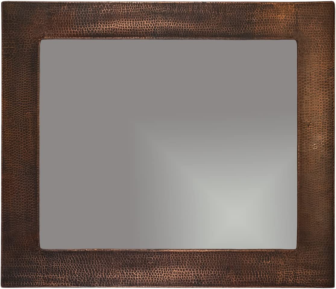 Hammered Copper Bathroom Mirror