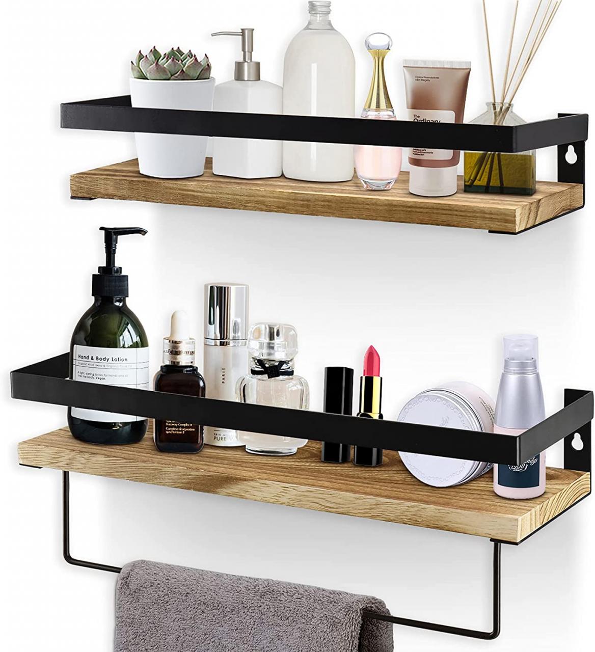 Shelf with Towel Bar for Bathroom