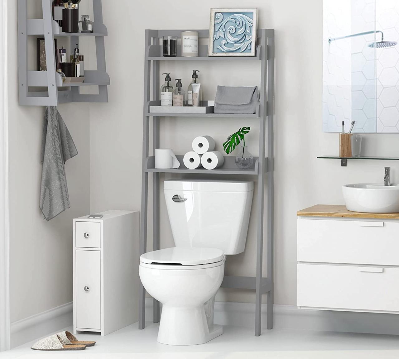 Grey Bathroom Shelf Unit