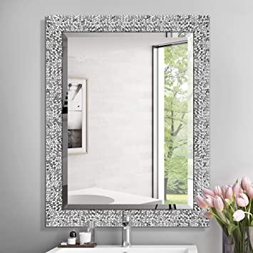 Silver Sparkle Bathroom Mirror