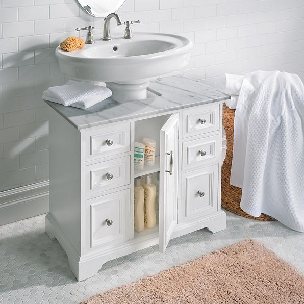 Bathroom Storage Under Pedestal Sink