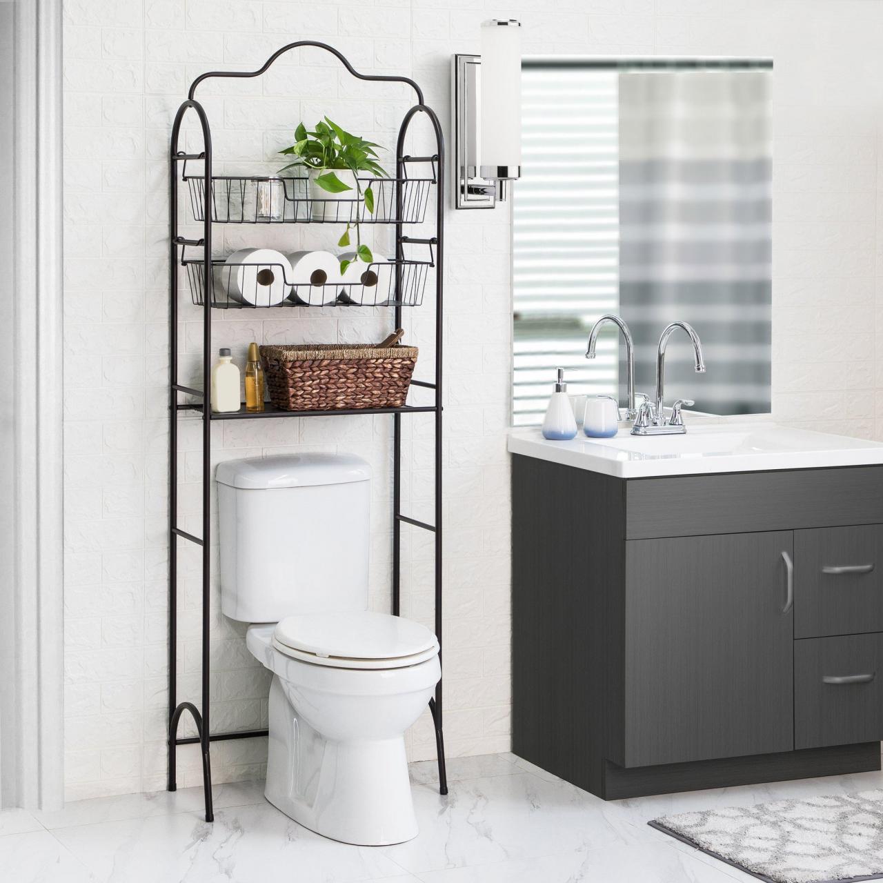 Bathroom Storage Rack With Baskets