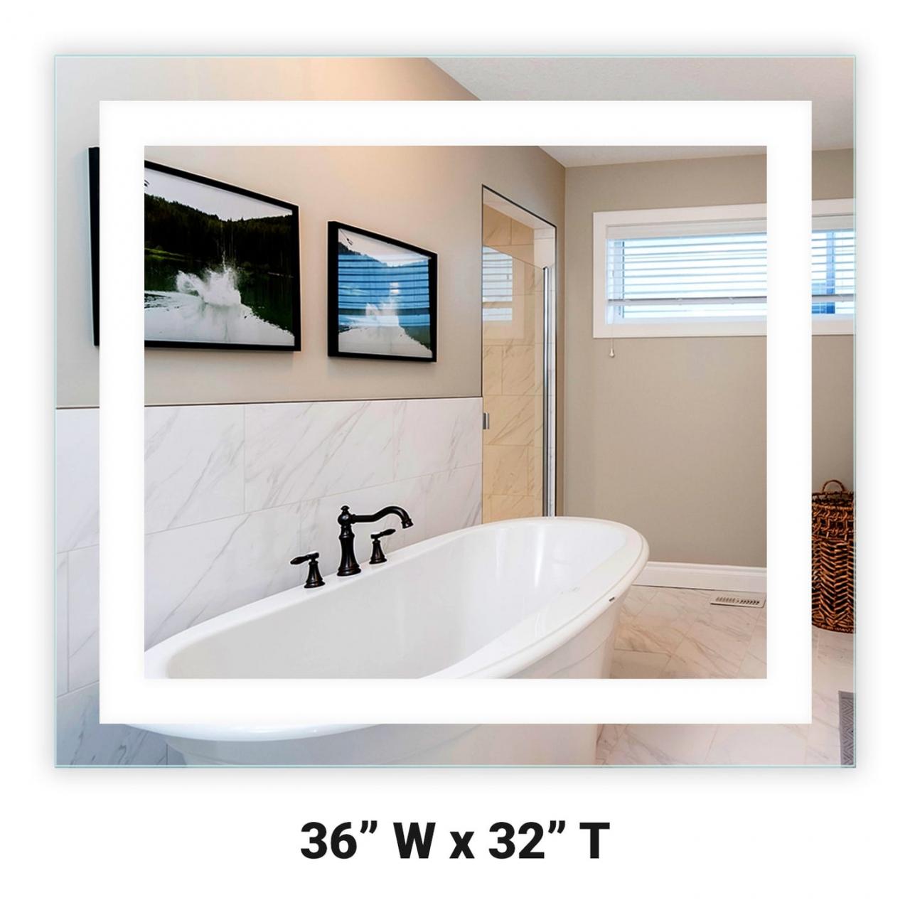 Wide Bathroom Mirrors With Lights