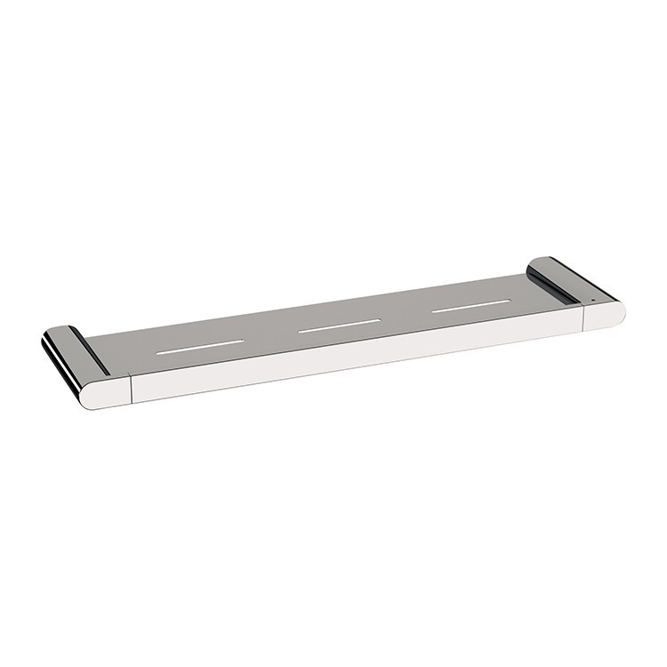 Long Chrome Bathroom Shelf