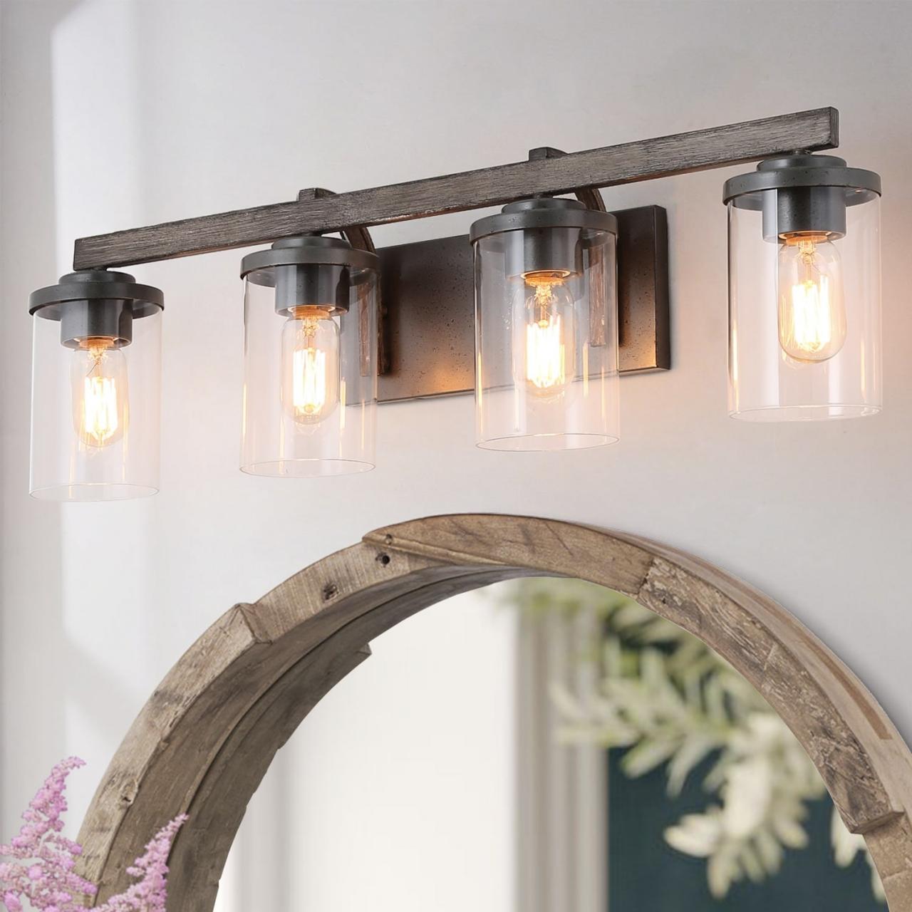 Rustic Bathroom Sconce Lighting
