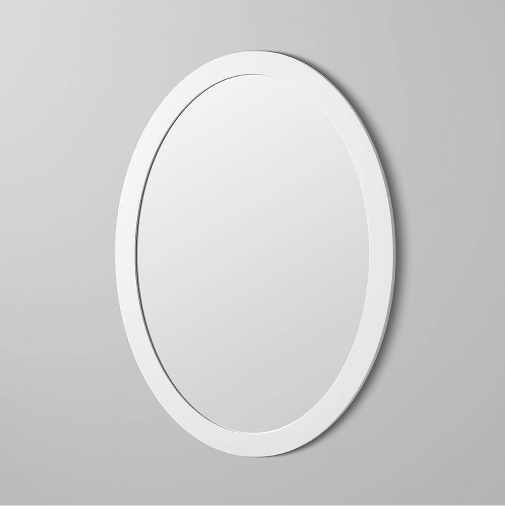 Oval Bathroom Mirror White Frame