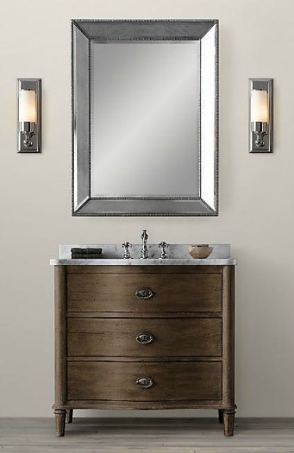 Restoration Hardware Bathroom Vanity Knockoff