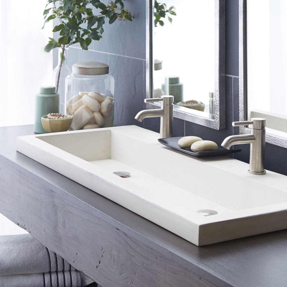 Dual Faucet Bathroom Sink