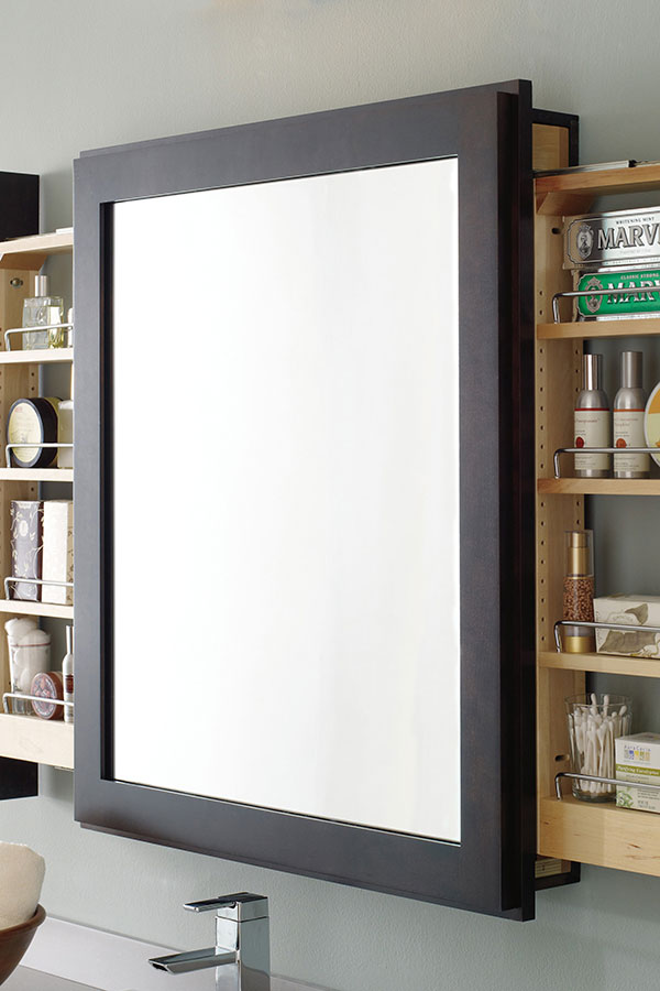 Bathroom Mirror With Pull Out Shelves