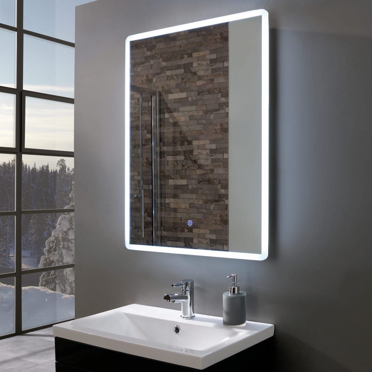 Slimline Bathroom Cabinet With Shaver Socket