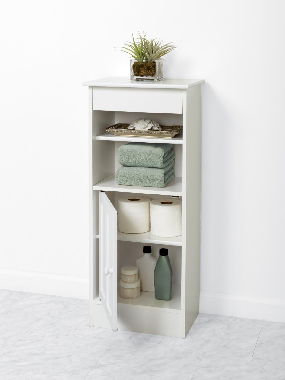 Bathroom Linen Floor Shelf