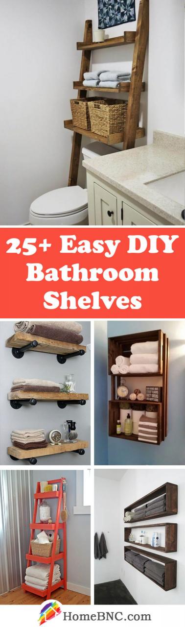 Easy DIY Bathroom Shelf