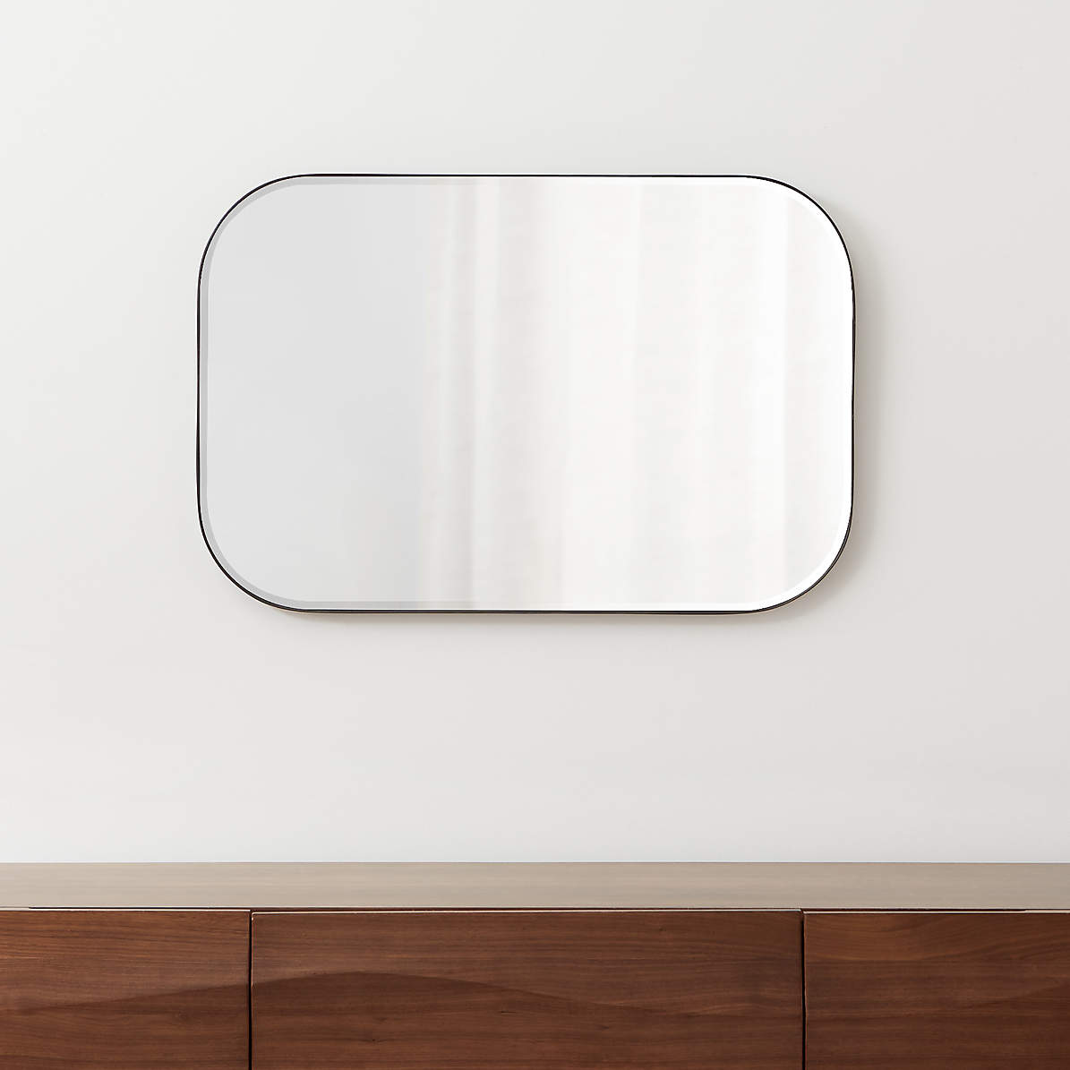Rounded Corner Bathroom Mirror