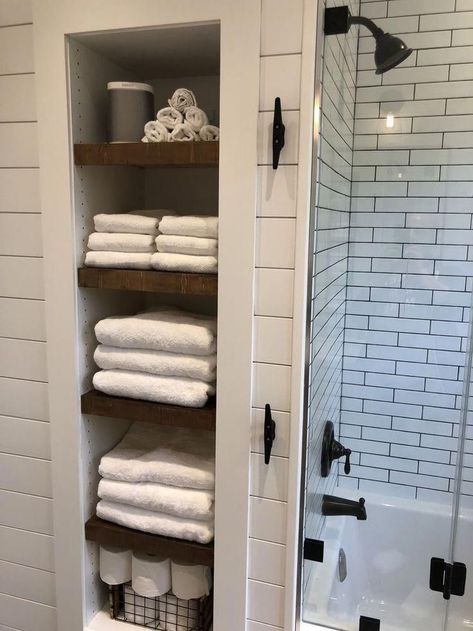 Shelf for Towels in Bathroom