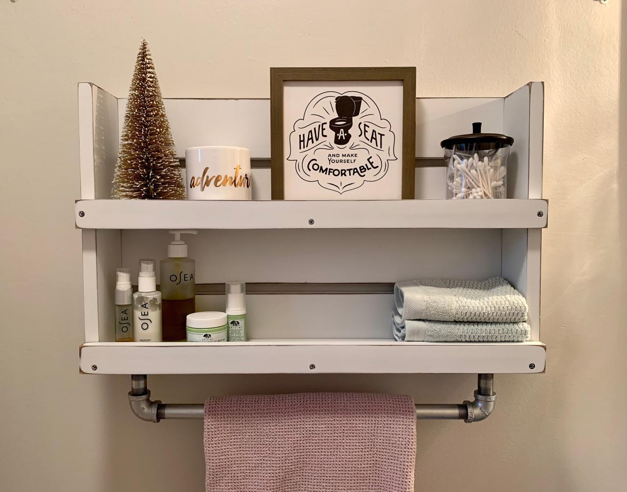 Bathroom Shelf Decor White