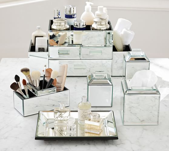 Mirrored Bathroom Accessories Sets