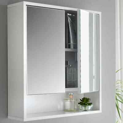 White Gloss Bathroom Mirror Cabinet