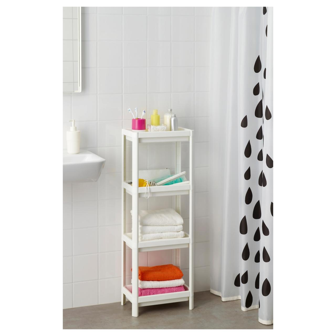 Plastic Bathroom Shelf Unit