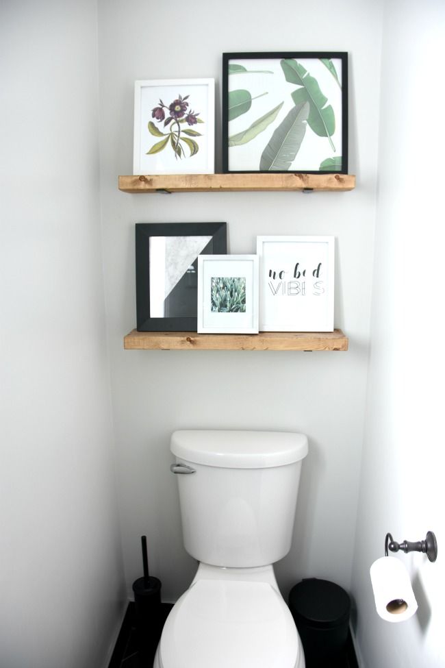 Bathroom Floating Shelf over Toilet