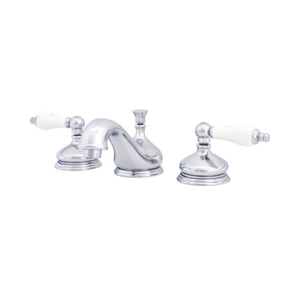 Bathroom Sink Faucet Porcelain Lever Handles
