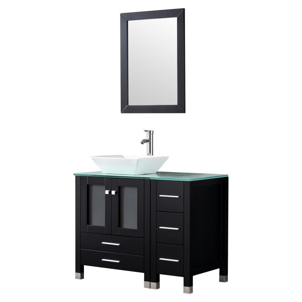 Black Wood Bathroom Cabinet