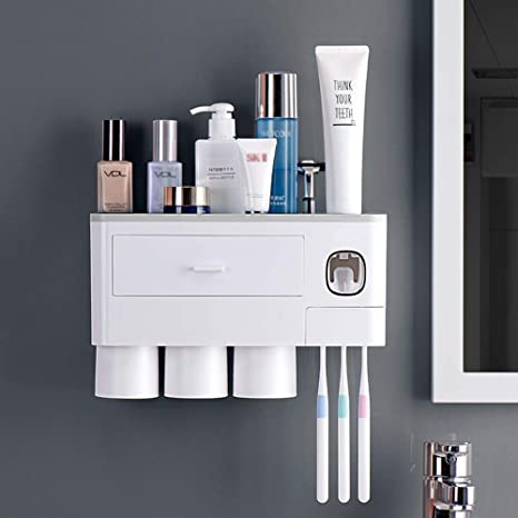 Bathroom Shelf with Toothbrush Holder