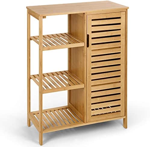 Bamboo Bathroom Floor Shelf