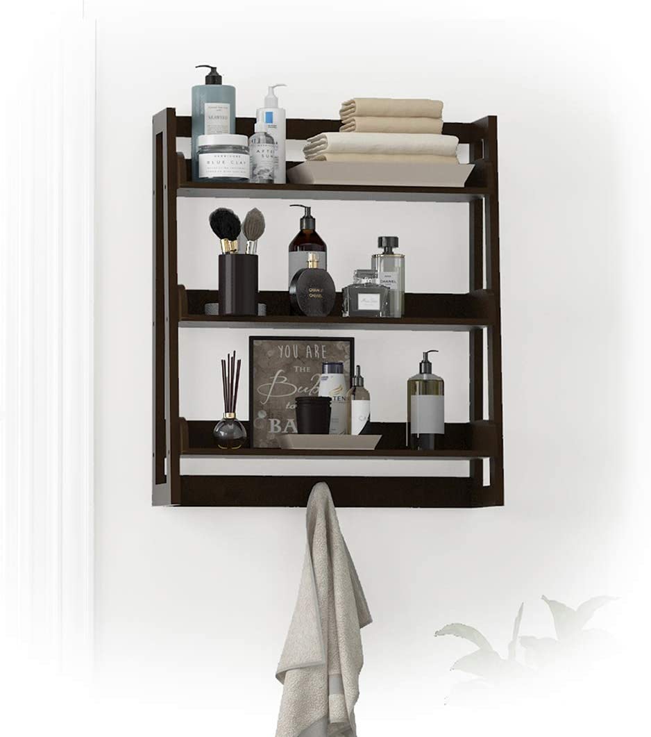 Bathroom Shelf Organizer with Hooks