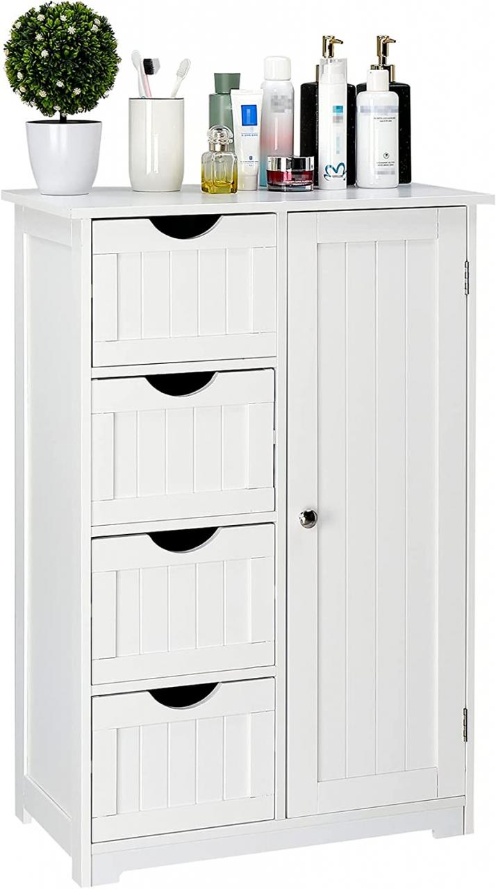 White Bathroom Cabinet Freestanding