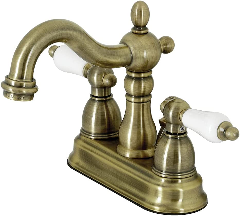 Antique Brass Bathroom Faucets Centerset