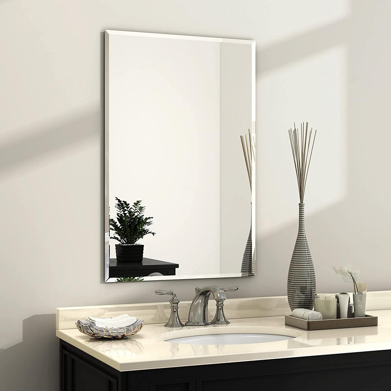 Beveled Frameless Bathroom Mirrors Semis Online