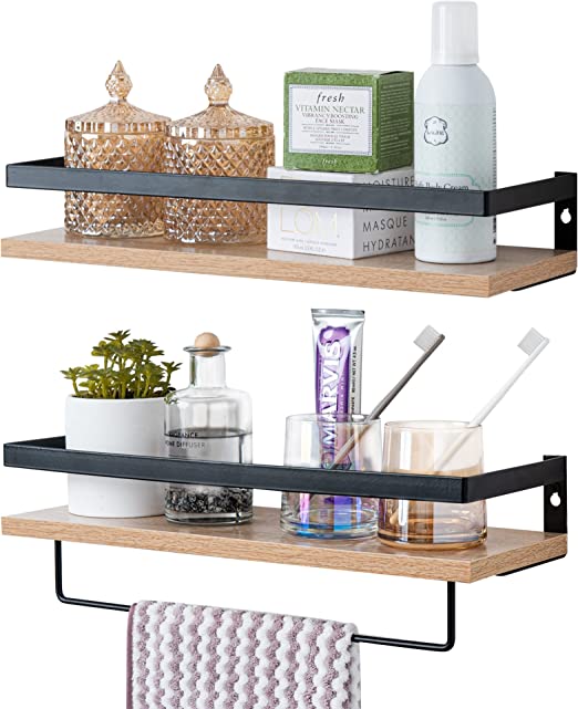 Grey Floating Bathroom Shelf