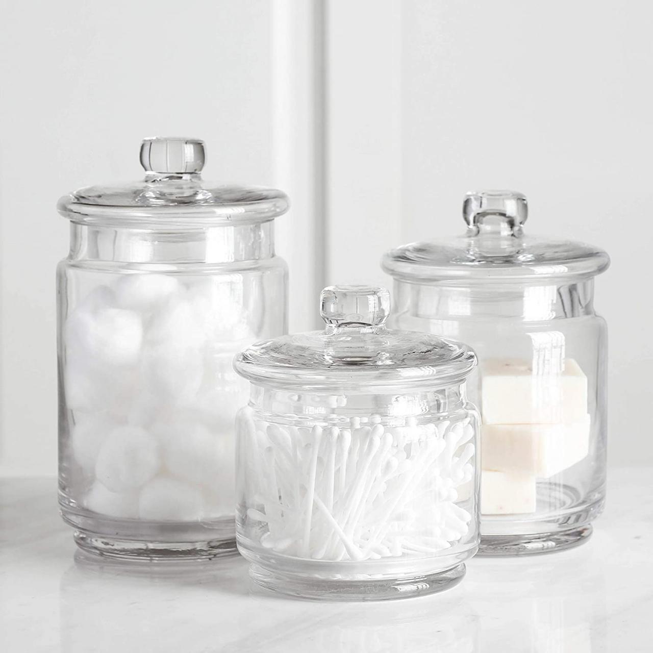 Glass Bathroom Storage Jars