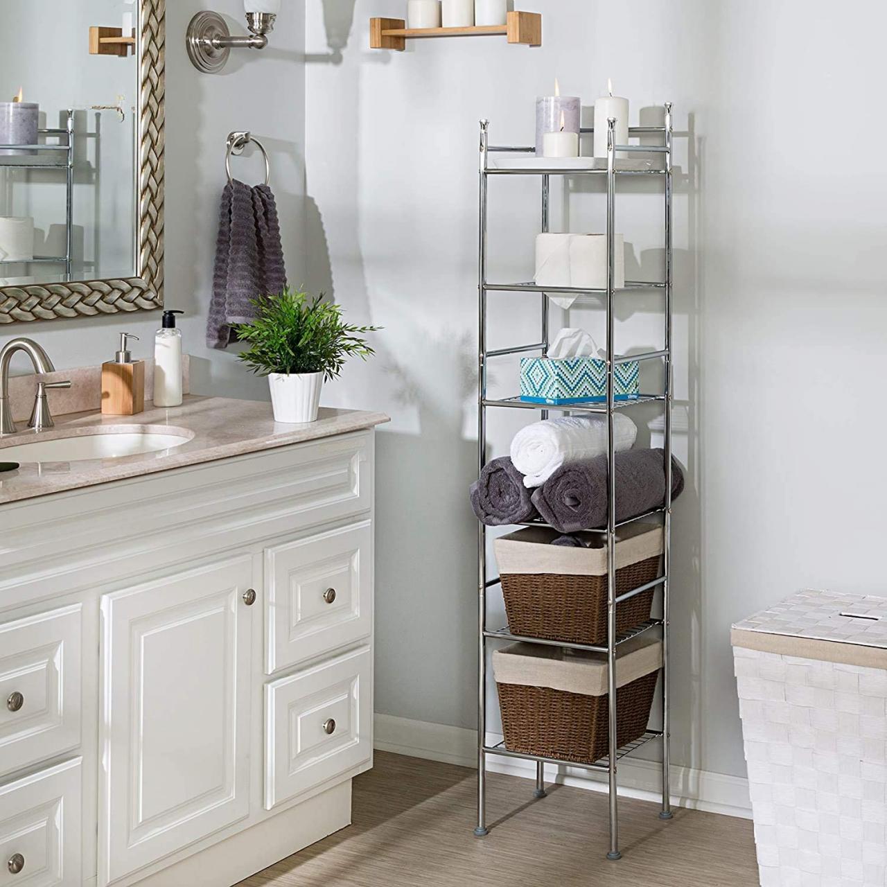 Bathroom Corner Shelf Unit Chrome
