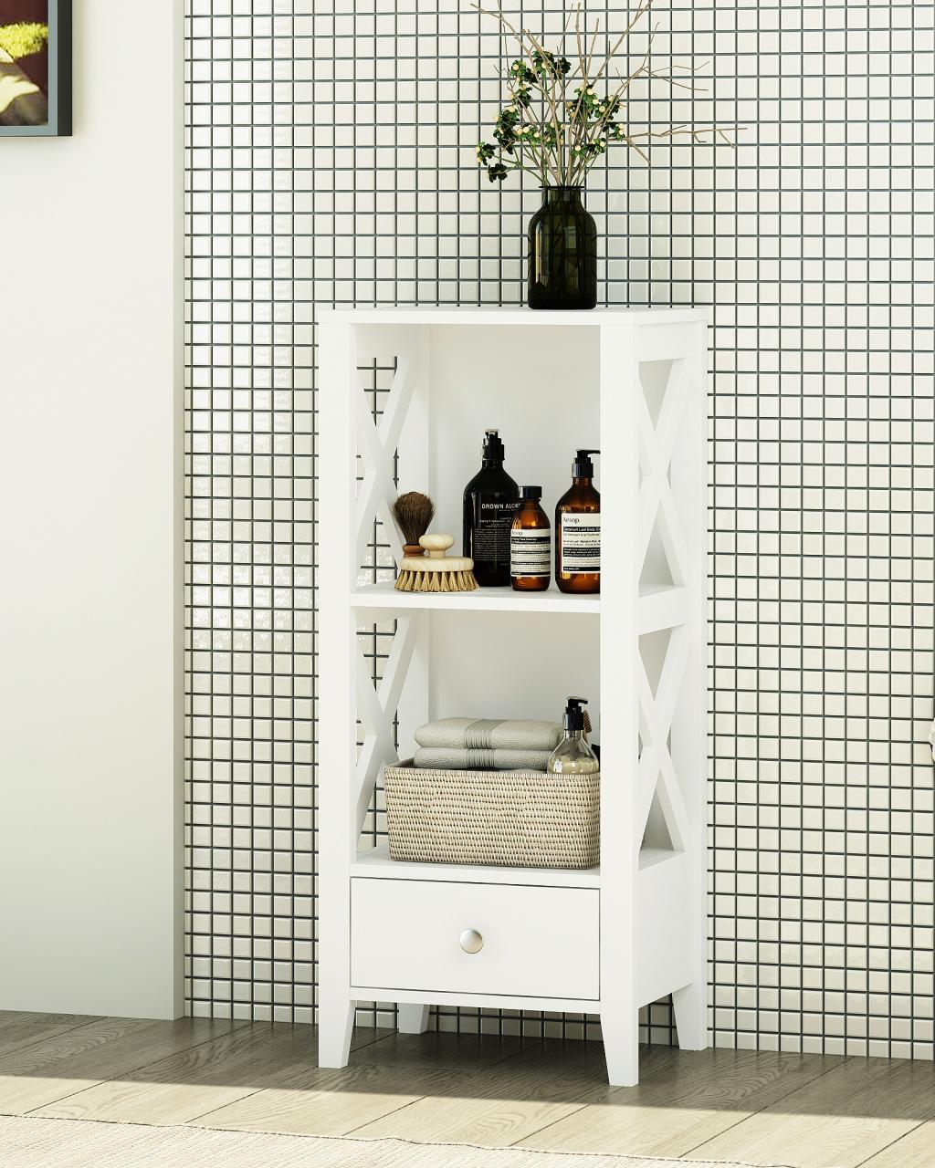 3 Shelf Bathroom Storage Tower