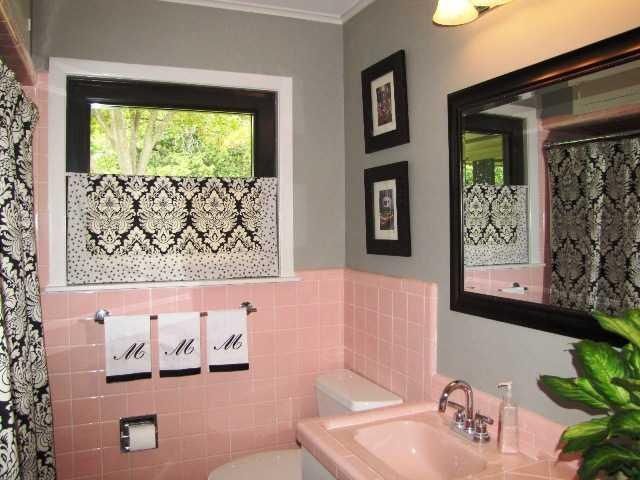 Pink Bathroom Tiles What Wall Color